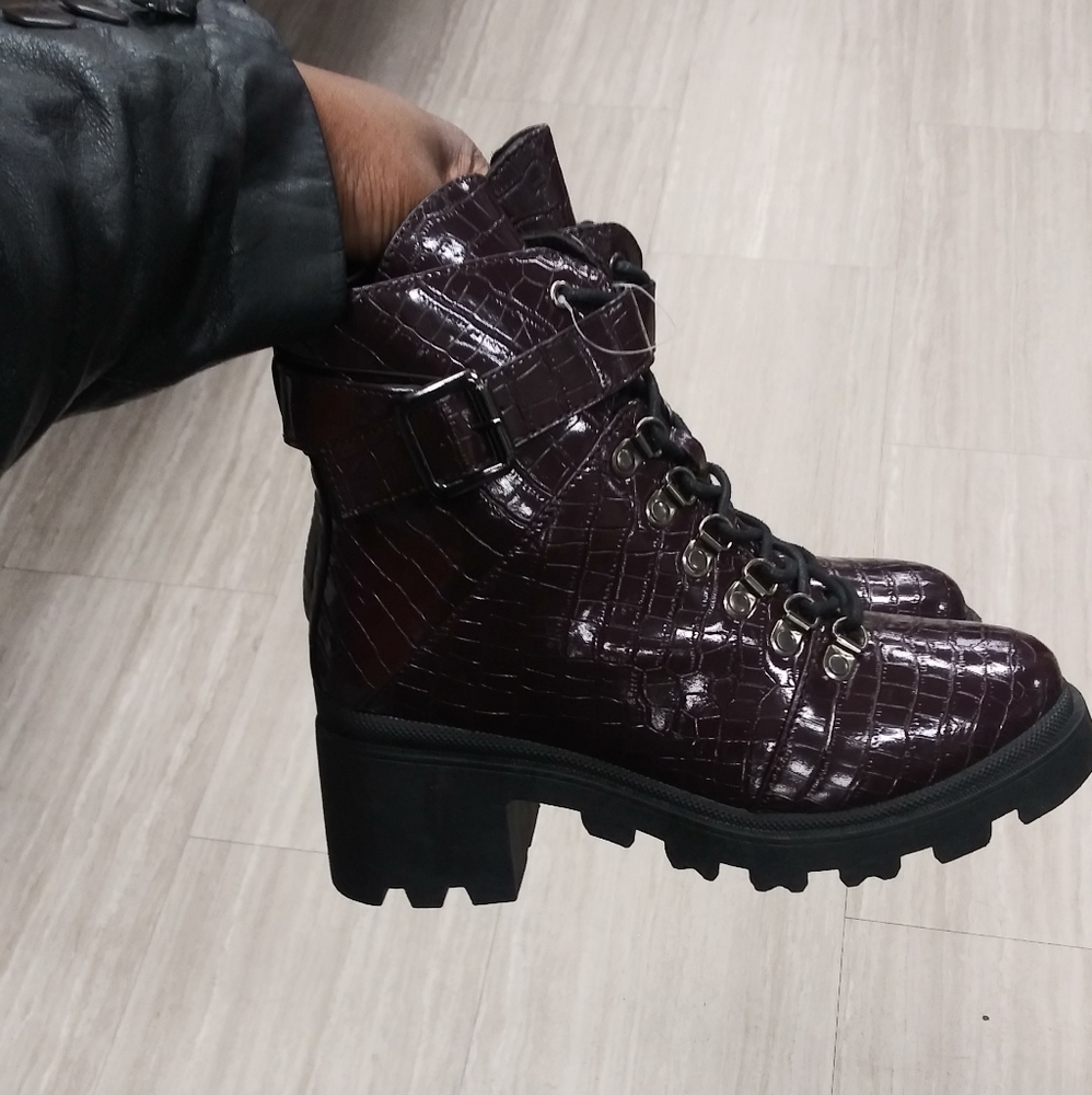 Faux Croc Boots